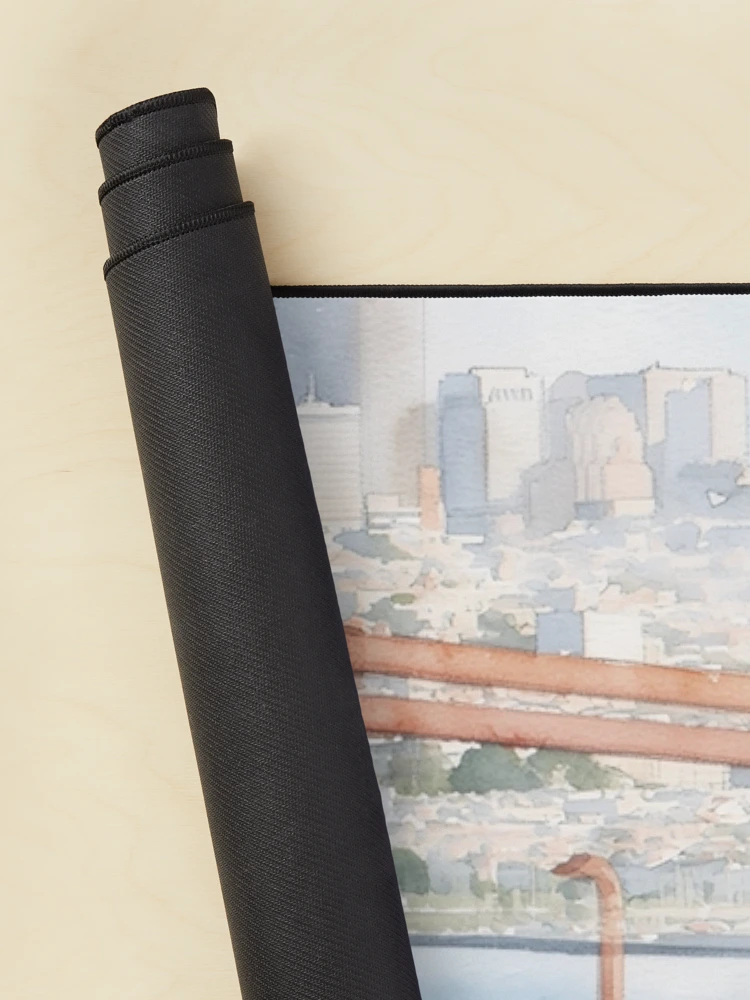 Thumbnail 2 of 5, Mouse Pad, Rust Red Rails designed and sold by RdeB.