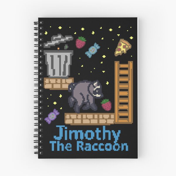 Item preview, Pixel 8 bit Jimothy The Raccoon Video Game designed and sold by FandomizedRose.