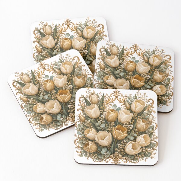 Item preview, Elegant Golden Tulip Floral Vintage Botanical Design designed and sold by MoodLay.