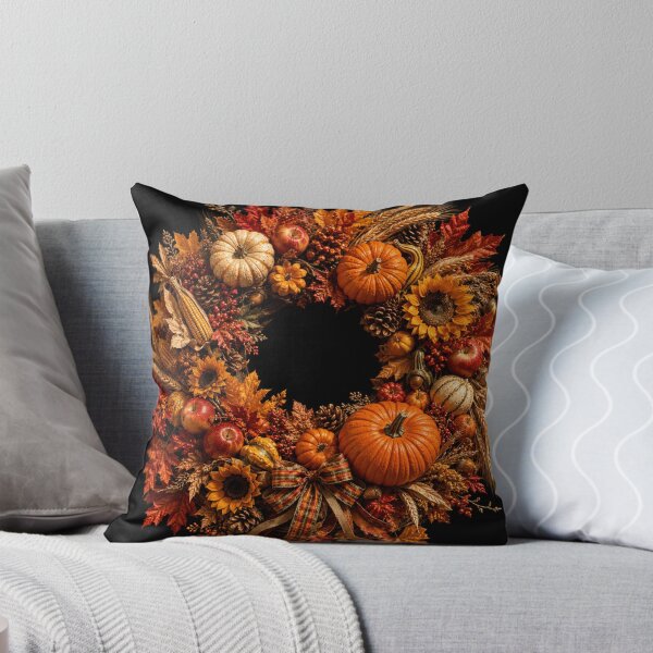 Item preview, Thanksgiving Harvest Pumpkin Autumn Wreath designed and sold by ASWIN STUDIO.