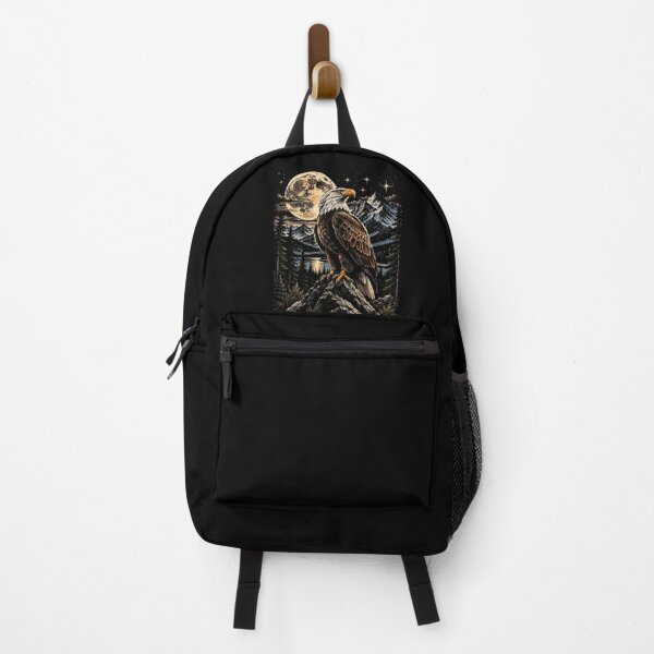 Artikelvorschau, Weißkopfseeadler Vollmond Wildnis Berg Tierwelt Kunst entworfen und verkauft von hobrath.