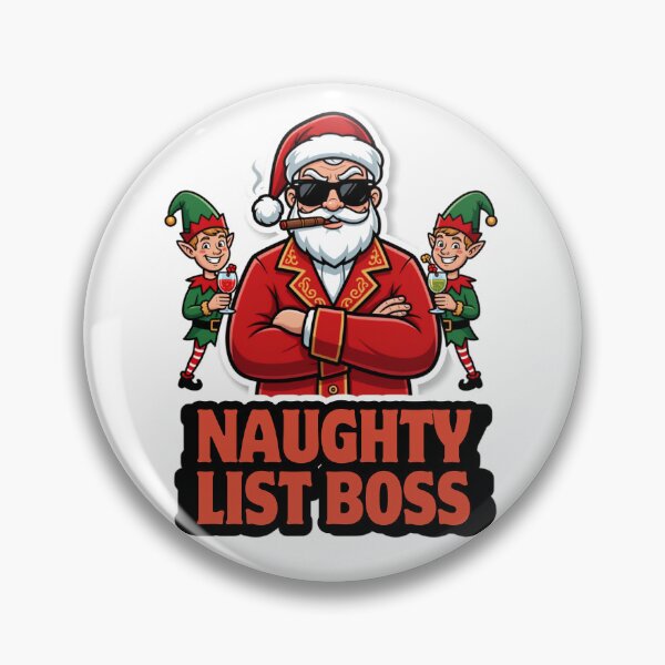 Item preview, Naughty List Boss Funny Santa designed and sold by HappyDoodle11.