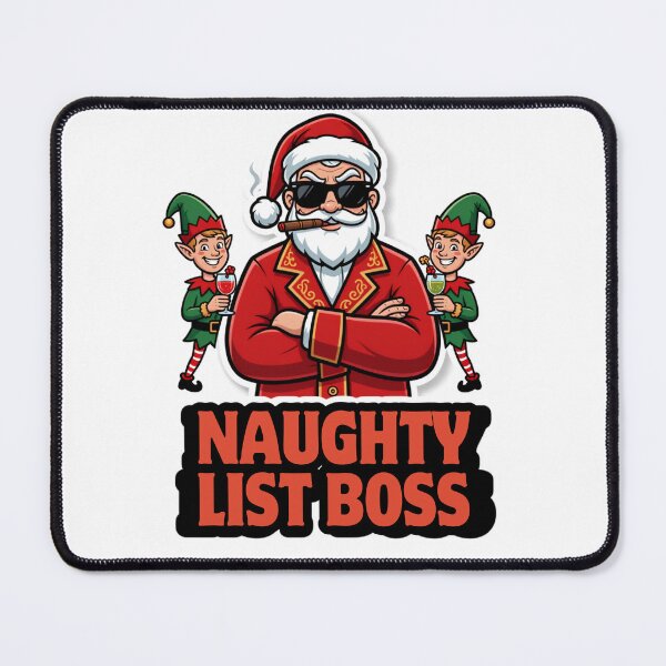 Item preview, Naughty List Boss Funny Santa designed and sold by HappyDoodle11.