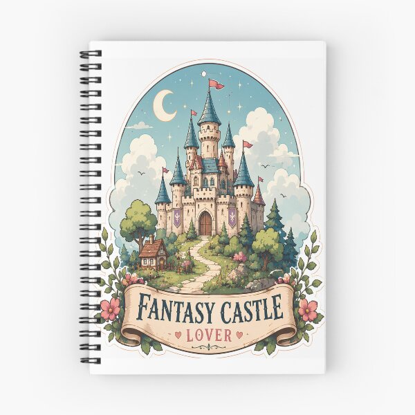 Item preview, Fantasy Castle Lover Sticker | Cute Storybook Castle | Whimsical Fairytale Cottagecore Art designed and sold by Moh-nd-Eg.