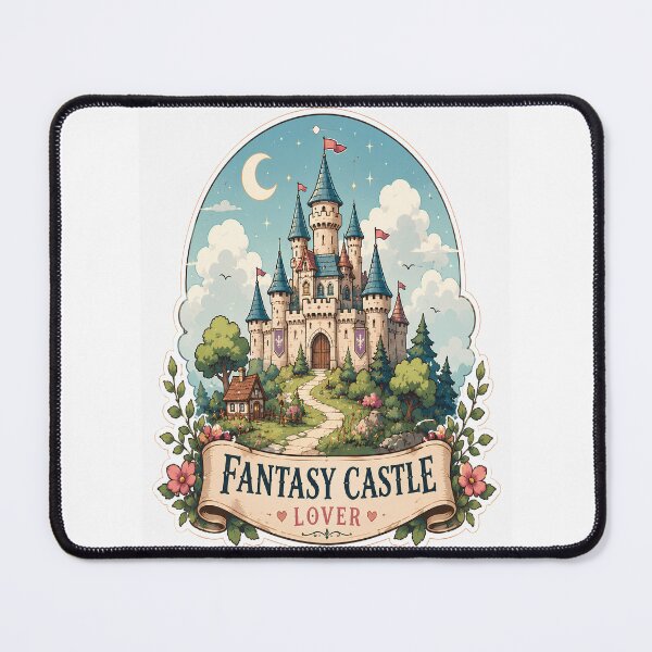 Item preview, Fantasy Castle Lover Sticker | Cute Storybook Castle | Whimsical Fairytale Cottagecore Art designed and sold by Moh-nd-Eg.