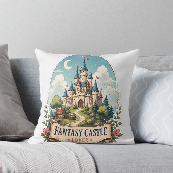 Item preview, Fantasy Castle Lover Sticker | Cute Storybook Castle | Whimsical Fairytale Cottagecore Art designed and sold by Moh-nd-Eg.