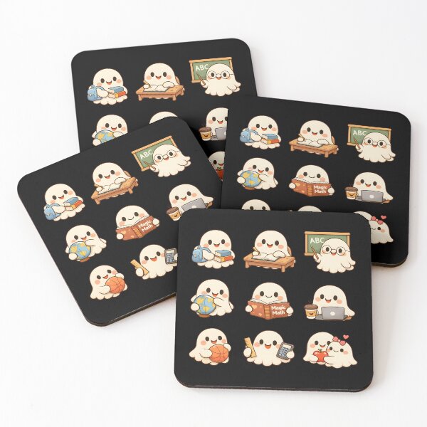 Item preview, Boo-ck to School – Cute Ghost Back to School Kawaii Sticker Pack Student Teacher Gift designed and sold by Artycom.