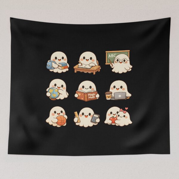 Item preview, Boo-ck to School – Cute Ghost Back to School Kawaii Sticker Pack Student Teacher Gift designed and sold by Artycom.
