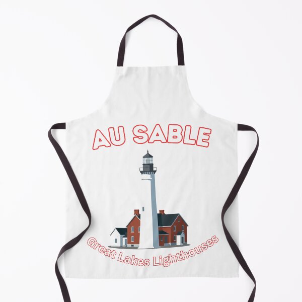 Item preview, Au Sable Great Lakes Lighthouses natical art colour block design designed and sold by greatlakesimage.