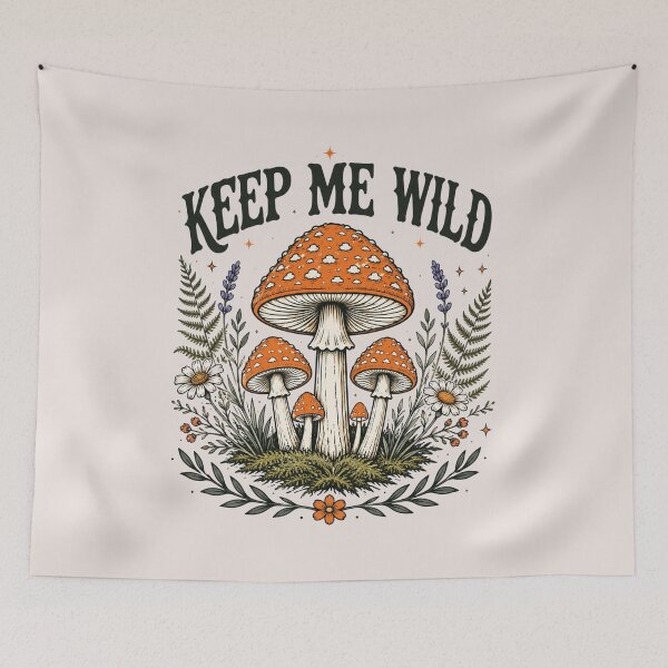Item preview, Keep Me Wild, Snake, Mystical, Mushroom, Celestial, Vintage Inspired designed and sold by Cchotlan.