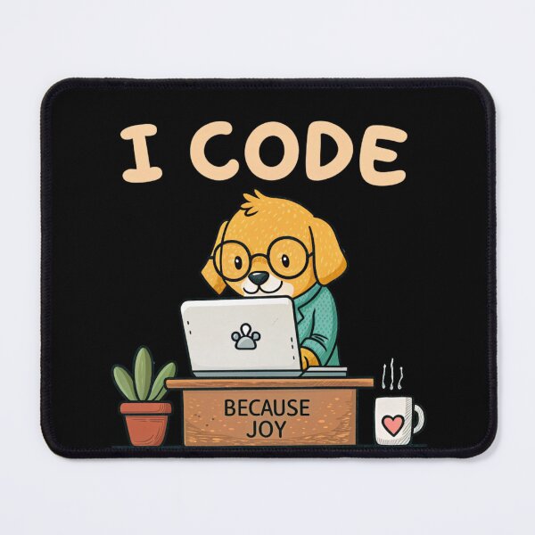 Item preview, I Code Because Joy Programmer Dog designed and sold by the science zoo.