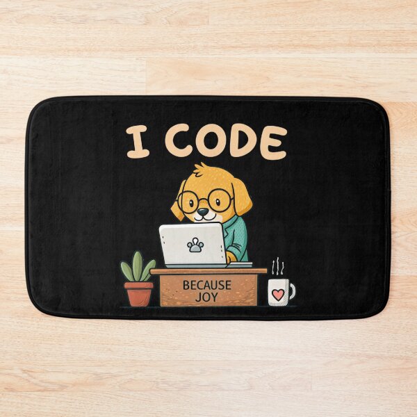 Item preview, I Code Because Joy Programmer Dog designed and sold by the science zoo.