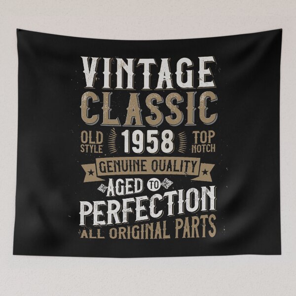 Item preview, 60 years Birthday T-Shirt 1958 Funny Aged Distressed designed and sold by kolbasound.