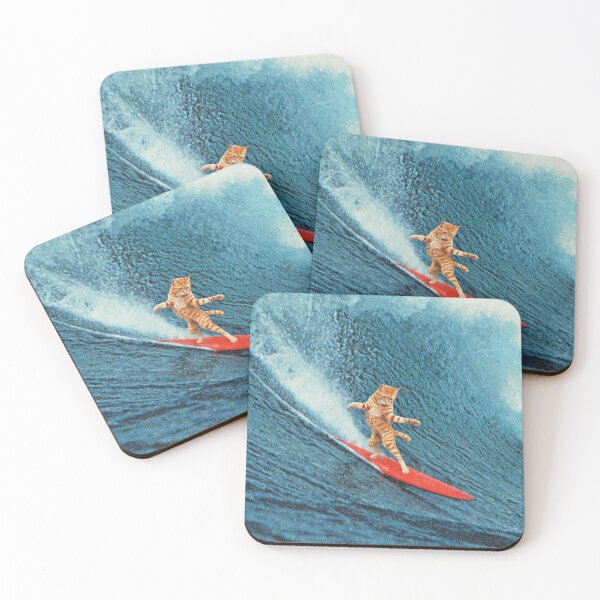 Item preview, Meowmi Vice - Ginger Cat Surfing designed and sold by Vertigo Artography.