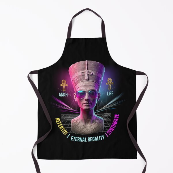 Aperçu de l'œuvre art vaporwave égyptien de Néfertiti synthwave créée et vendue par Anna Sacha.