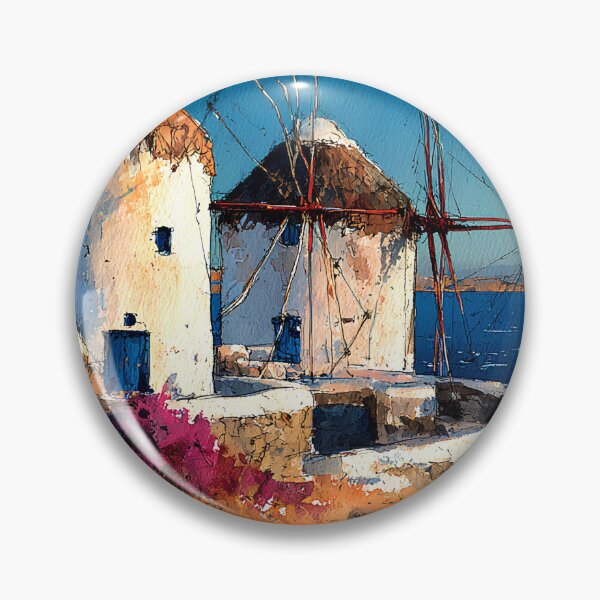 Item preview, Mykonos Windmills Aegean Sea designed and sold by daila70.