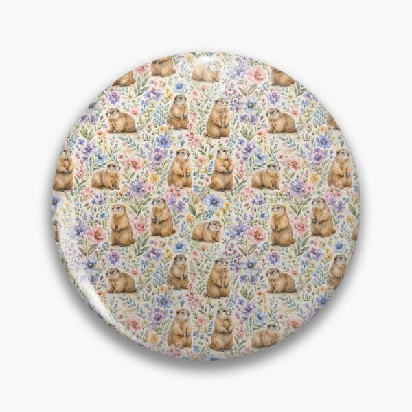 Item preview, marmot seamless pattern in watercolor designed and sold by Nolan6.