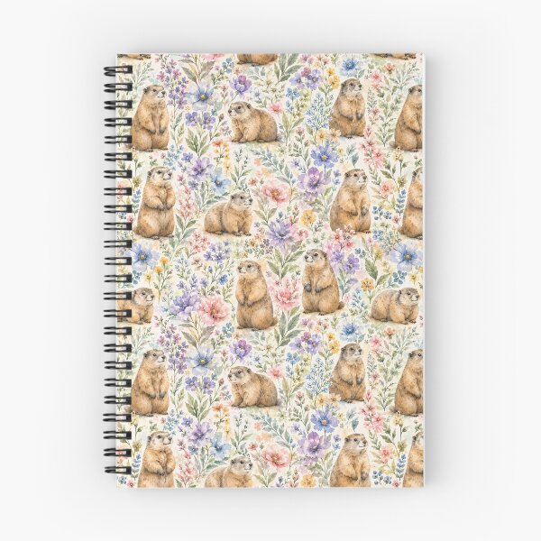 Item preview, marmot seamless pattern in watercolor designed and sold by Nolan6.