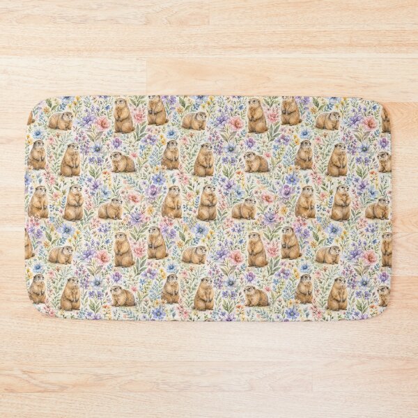 Item preview, marmot seamless pattern in watercolor designed and sold by Nolan6.