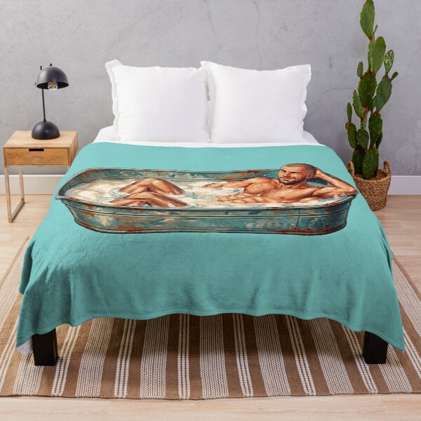 Item preview, Winking Muscular Man in Tub - Retro Comic Art designed and sold by gayishdesign.