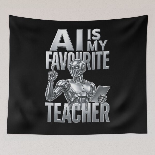 Item preview, AI Is My Favourite Teacher - Funny AI Takeover Future School Robot Teacher  designed and sold by TEEJAMBOREE.