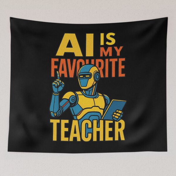 Item preview, AI Is My Favourite Teacher - Funny AI Takeover Future School Robot Teacher  designed and sold by TEEJAMBOREE.