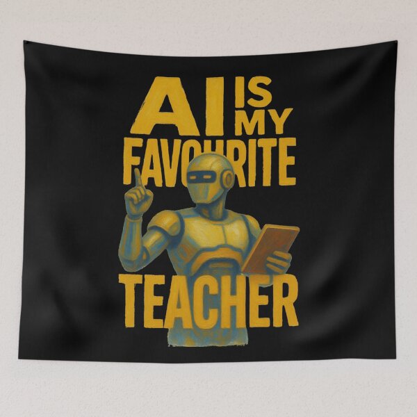 Item preview, AI Is My Favourite Teacher - Funny AI Takeover Future School Robot Teacher  designed and sold by TEEJAMBOREE.