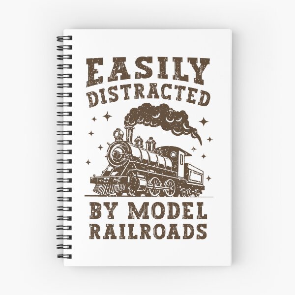 Item preview, Easily Distracted By Model Railroads Vintage Train Enthusiast designed and sold by Dmetalx Art Apparel.
