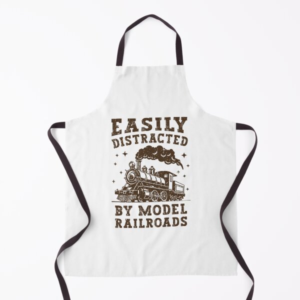 Item preview, Easily Distracted By Model Railroads Vintage Train Enthusiast designed and sold by Dmetalx Art Apparel.