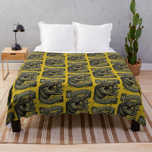 Item preview, Never Give Up – Conquer Everything Alligator Vintage Motivation Design designed and sold by My-Hoodies.
