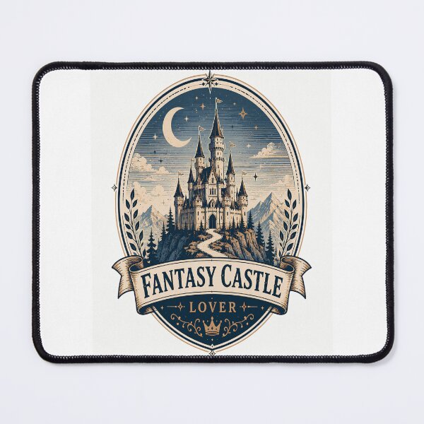 Item preview, Fantasy Castle Lover Vintage Badge | Medieval Castle Emblem Sticker | Fantasy Crest Design designed and sold by Moh-nd-Eg.