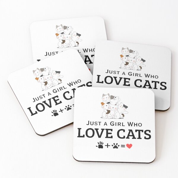 Item preview, Just A Girl Who Loves Cats | Cute Cat Lover Design designed and sold by amarprints.