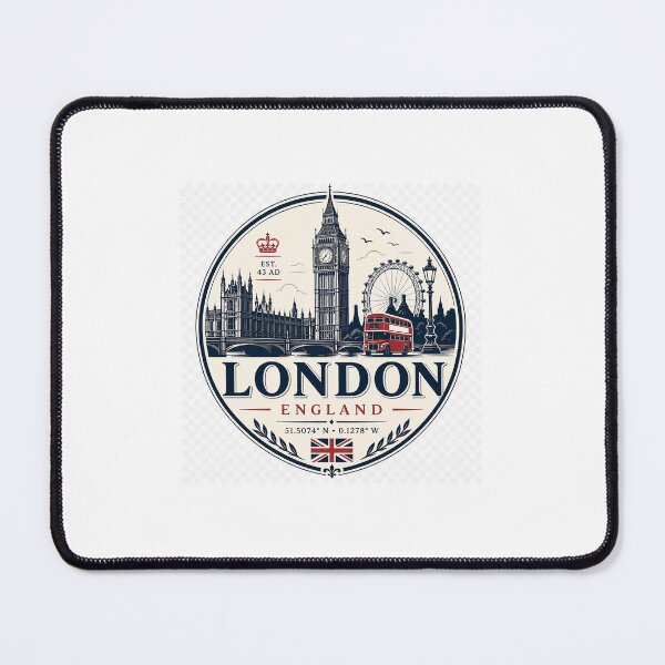 Item preview, London England Vintage Landmark Travel Design designed and sold by DrawnThreads.