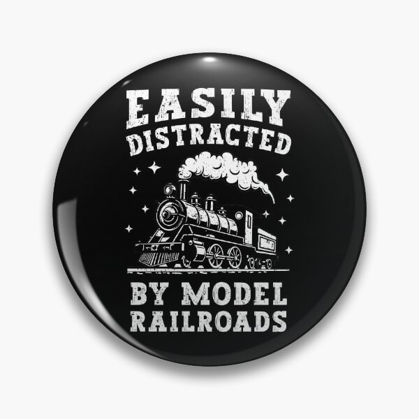 Item preview, Easily Distracted By Model Railroads Vintage Train Enthusiast designed and sold by Dmetalx Art Apparel.