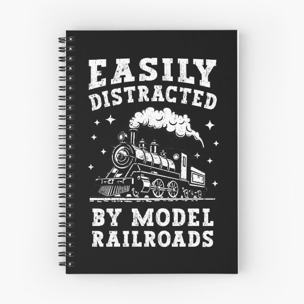 Item preview, Easily Distracted By Model Railroads Vintage Train Enthusiast designed and sold by Dmetalx Art Apparel.