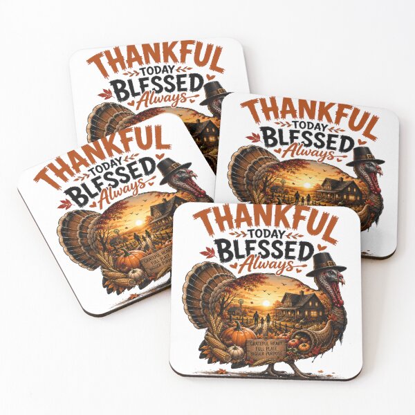 Artikelvorschau, Dankbar, gesegnet und immer voller Freude – Thanksgiving-Truthahn-Shirt-Design für die Herbsternte entworfen und verkauft von Limitless expressions - wear your mindset .