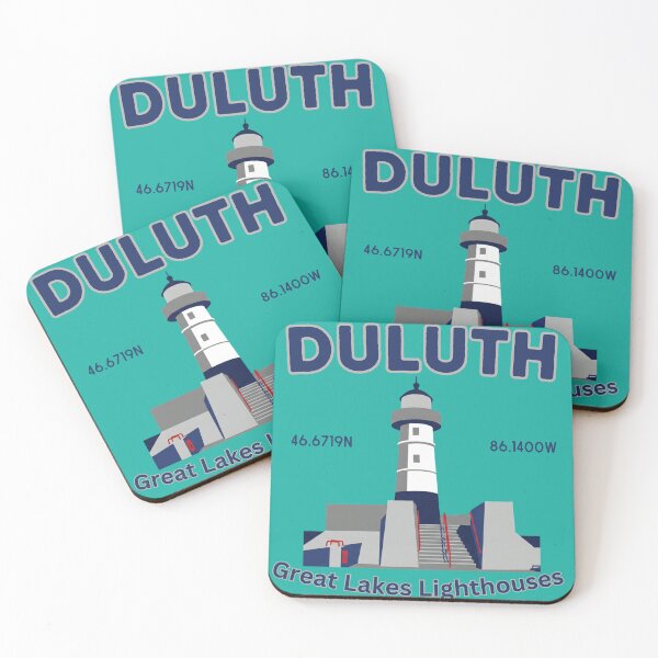 Item preview, Duluth Lighthouse Colour Block Design Nautical art designed and sold by greatlakesimage.