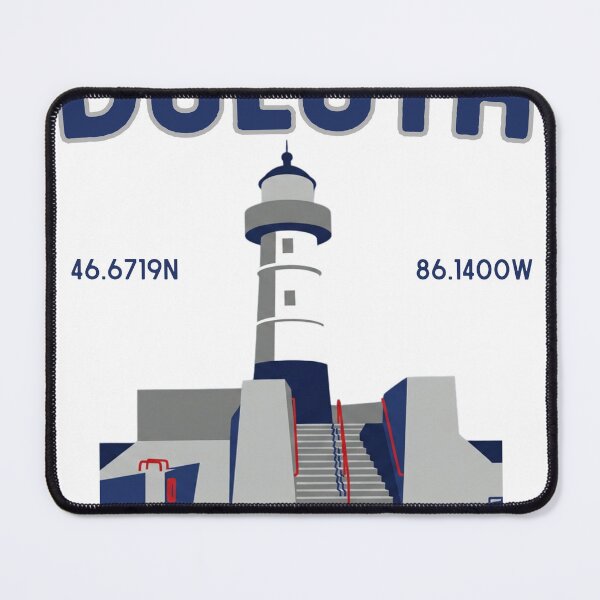 Item preview, Duluth Lighthouse Colour Block Design Nautical art designed and sold by greatlakesimage.
