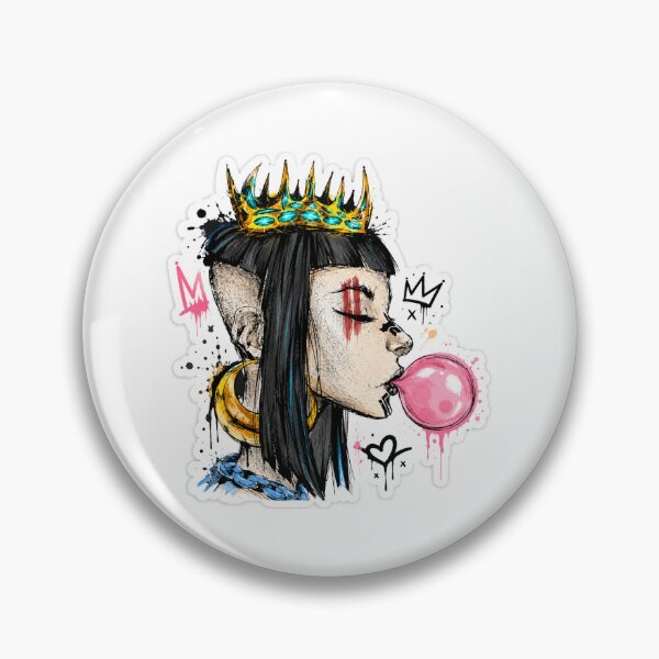Item preview, Urban Queen Bubble Gum Graffiti Sticker | Street Art Crown Aesthetic Vinyl Decal designed and sold by DKraftz.