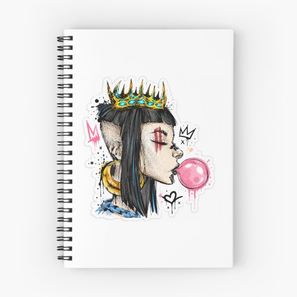 Item preview, Urban Queen Bubble Gum Graffiti Sticker | Street Art Crown Aesthetic Vinyl Decal designed and sold by DKraftz.