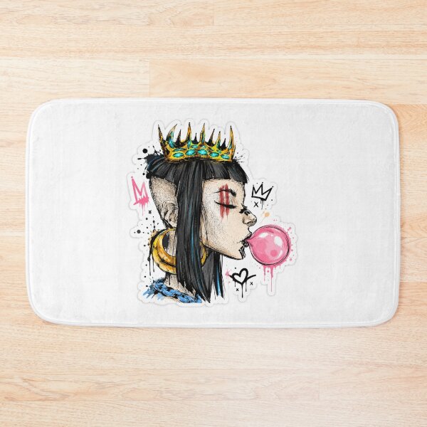 Item preview, Urban Queen Bubble Gum Graffiti Sticker | Street Art Crown Aesthetic Vinyl Decal designed and sold by DKraftz.