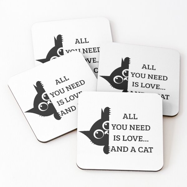 Item preview, All You Need Is Love And Cats | Cute Cat Lover Quote Design designed and sold by amarprints.