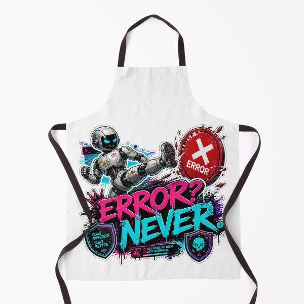 Item preview, ERROR? NEVER. Graffiti Sticker PNG | Cyber Gamer Robot Vinyl Decal | Futuristic AI Street Art | Tech Humor Laptop Sticker | Gaming Aesthetic Gift designed and sold by Stylestickers55.