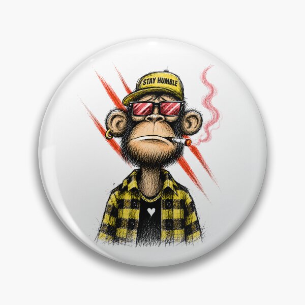 Item preview, Streetwear Monkey Sticker – Cool Urban Ape Sketch designed and sold by DKraftz.