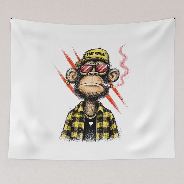 Item preview, Streetwear Monkey Sticker – Cool Urban Ape Sketch designed and sold by DKraftz.