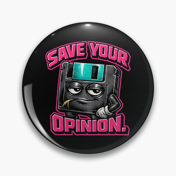 Item preview, Save Your Opinion Funny Floppy Disk 90s Nostalgia designed and sold by Anyshca.