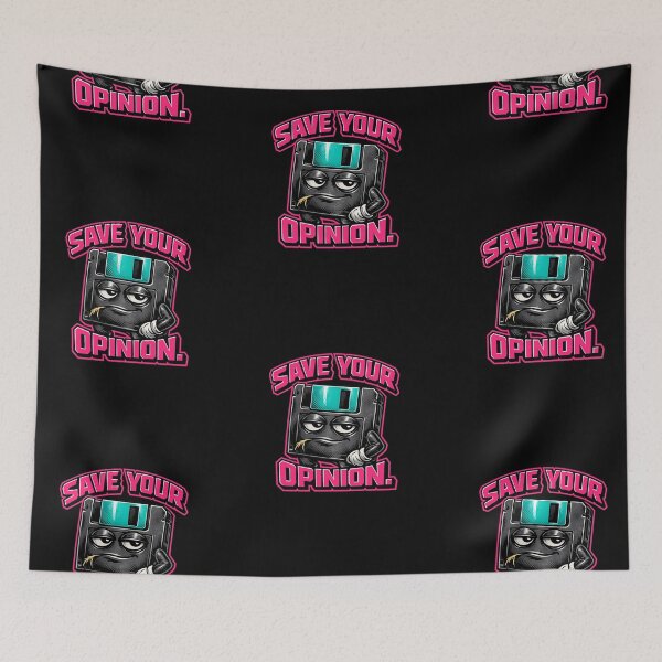 Item preview, Save Your Opinion Funny Floppy Disk 90s Nostalgia designed and sold by Anyshca.