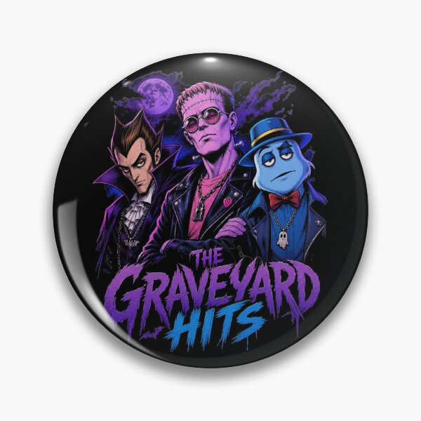 Item preview, The Graveyard Hits Monster Rock Band T-Shirt designed and sold by CerealBoxInk.