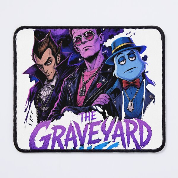 Item preview, The Graveyard Hits Monster Rock Band T-Shirt designed and sold by CerealBoxInk.