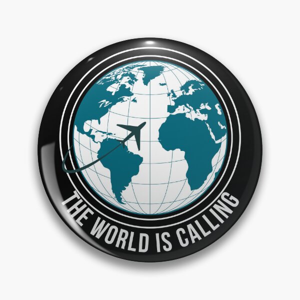 Item preview, The World Is Calling Globe Airplane Adventure Travel Design designed and sold by MadeByMira.